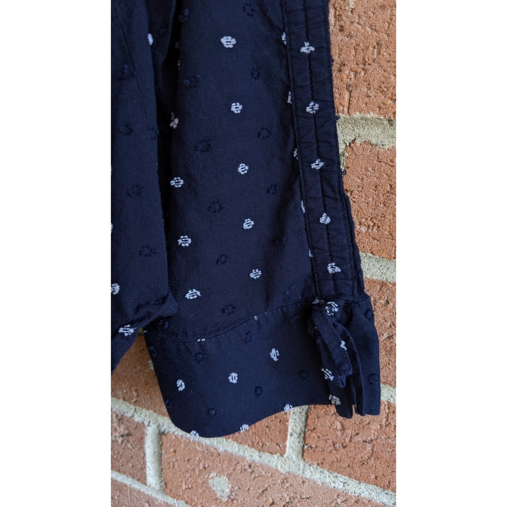 Floral Women Sz X Top Swiss Dot Embroidered Flowing Boho Coastal Lightweight - Picture 3 of 5